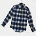 Fashion Autumn Casual Gray And Blue Flannel Shirt